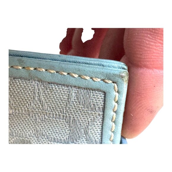 Vintage Coach Y2k Mini Picture Frame Bag Charm Key Chain Blue On Blue Rare READ - Picture 3 of 7